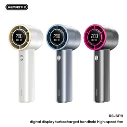 Quạt cầm tay tốc độ cao REMAX tích hợp màn hình turbocharged handheld high-spe…
