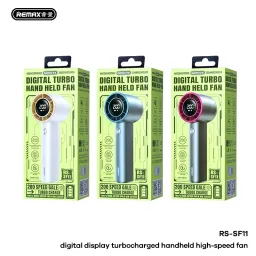 Quạt cầm tay tốc độ cao REMAX tích hợp màn hình turbocharged handheld high-spe…