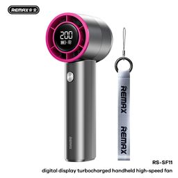 Quạt cầm tay tốc độ cao REMAX tích hợp màn hình turbocharged handheld high-spe…