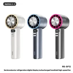Quạt cầm tay turbo tốc độ 200 cấp số REMAX RS-SF12 tích hợp sò lạnh tăng độ mát