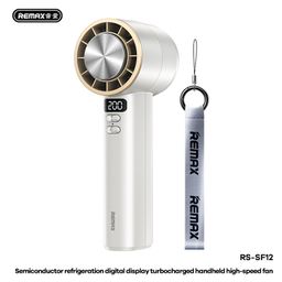 Quạt cầm tay turbo tốc độ 200 cấp số REMAX RS-SF12 tích hợp sò lạnh tăng độ mát
