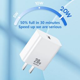 Bộ sạc REMAX RP-U5 Prime II Series 20W PD + Bộ cáp dữ liệu sạc nhanh 1m