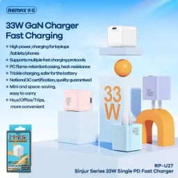 Củ Sạc Nhanh 33W Remax RP-U27 1 Cổng Type C Sử Dụng Công Nghệ GaN Chống Cháy Nổ