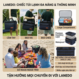 Túi giữ nhiệt đựng đồ hãng LANEDO, đi camping , bảo quản lạnh đồ uống LISA-1 b…