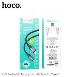 Cáp sạc nhanh HOCO X102 PD27W/60W sạc nhanh dây bện NYLON, chống đứt, độ bền b…