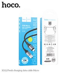 Cáp sạc nhanh truyền dữ liệu Hoco X102 2.4A 1m bền bỉ, chống gãy gập
