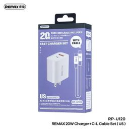Bộ sạc nhanh Remax Kiddy Series RP-U120 1 Cổng USB 1 Cổng Type C Sạc Nhanh 20W