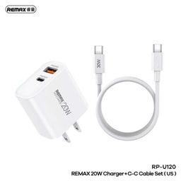 Bộ sạc nhanh Remax Kiddy Series RP-U120 1 Cổng USB 1 Cổng Type C Sạc Nhanh 20W