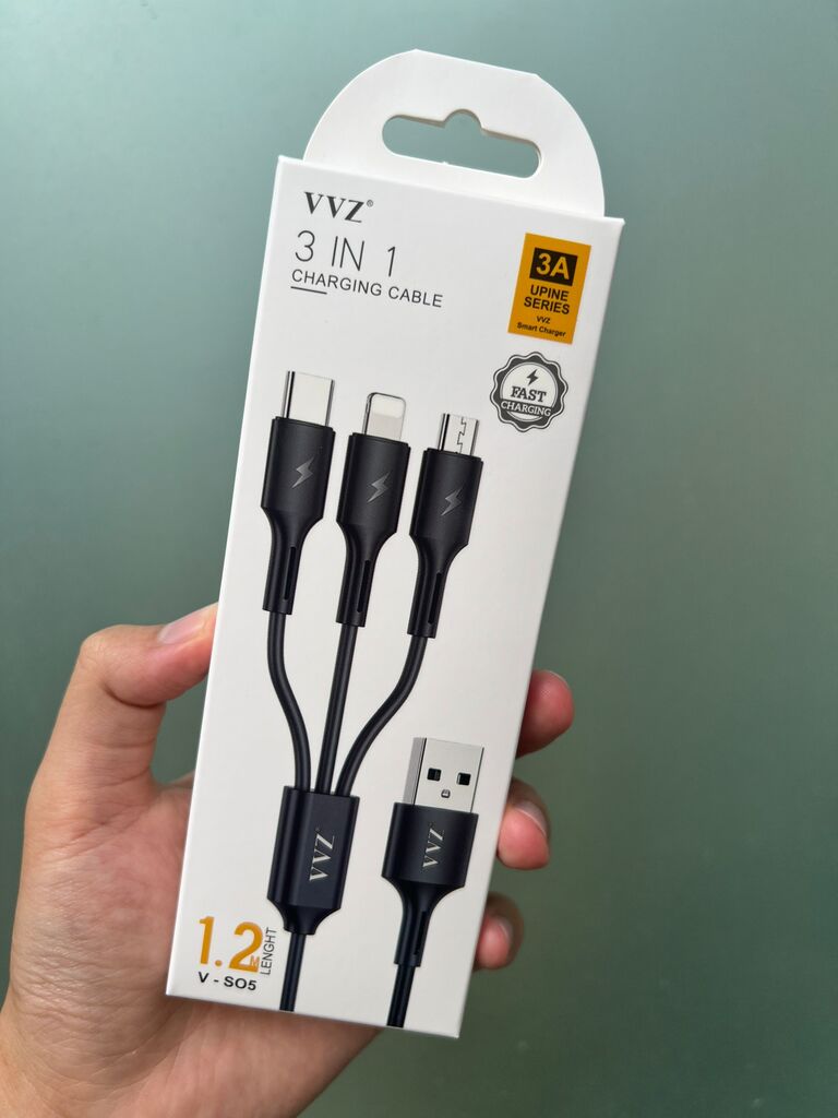 Cáp 3 Đầu Dây Dù Hãng VVZ , Model : V - S05