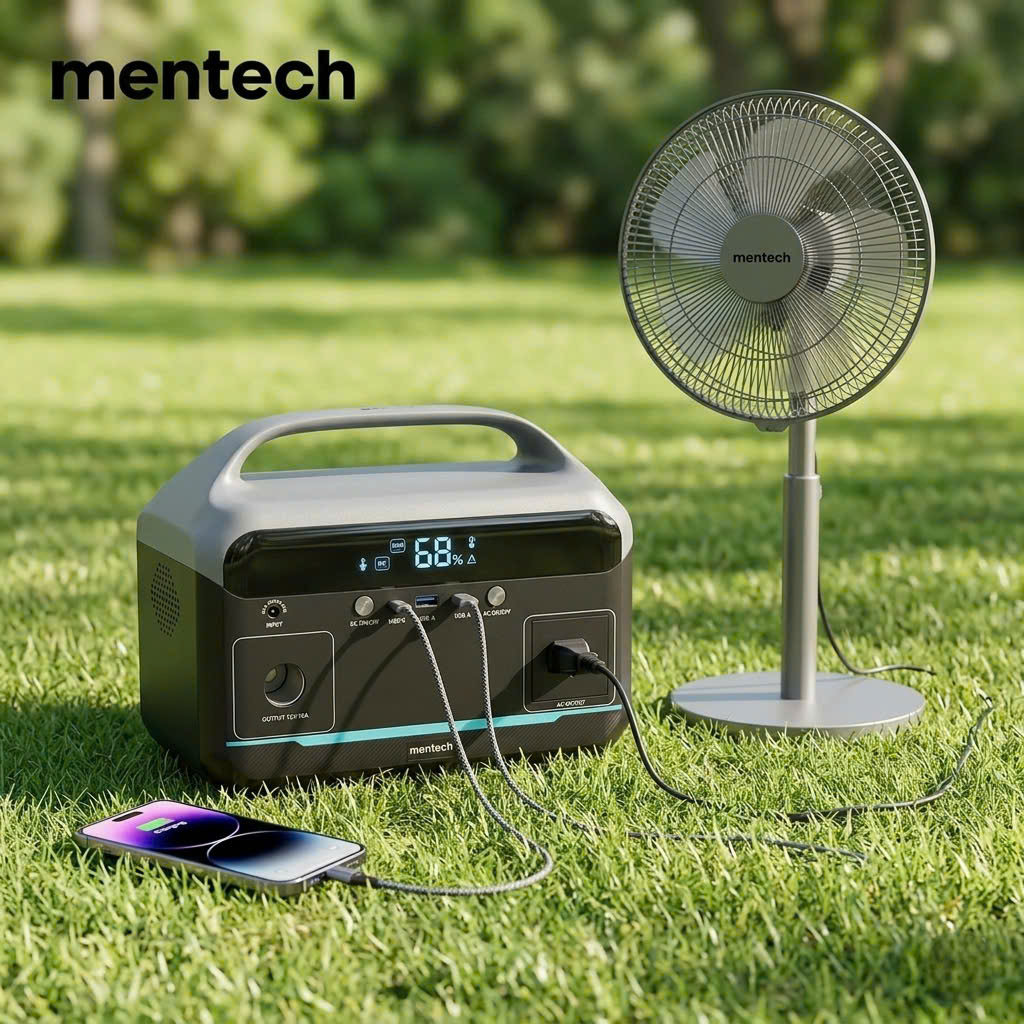 Trạm sạc MENTECH 300W MT300M1 dung lượng 204.8Wh, ouput AC 220v