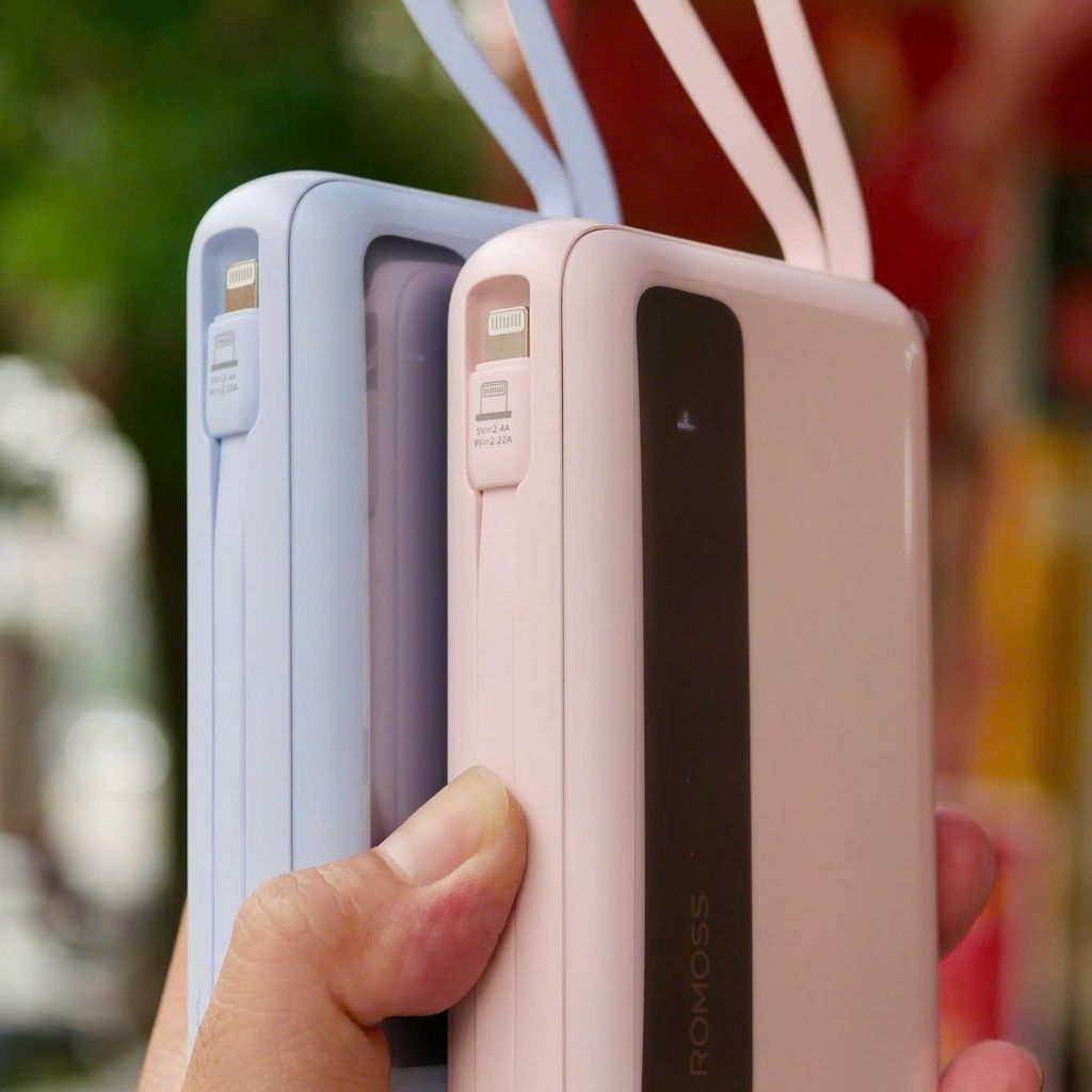 Sạc dự phòng romoss 22.5W 20.000mAh hàng mới tinh, chỉ còn màu hồng phấn