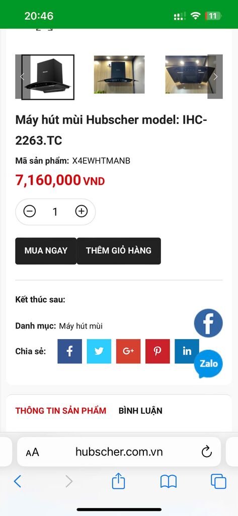 Máy hút mùi Hubscher model: RHC-2263.TC - Ảnh 3