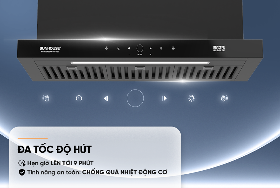MÁY HÚT MÙI ÂM TỦ SUNHOUSE SHB5HM-V9Turbo - Ảnh 7