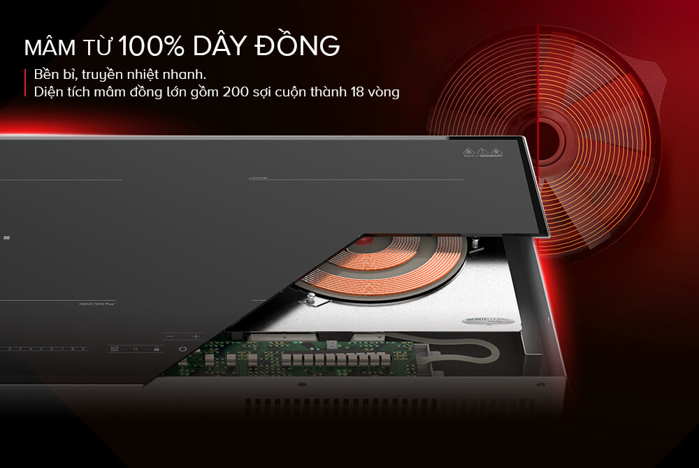 Bếp đôi điện từ MUTLICH MIG0908-nhập nguyên chiếc tại Đức - Ảnh 5