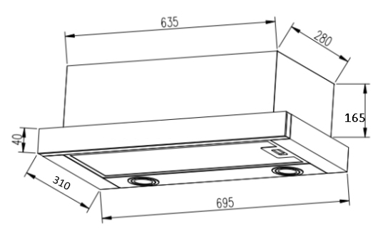 Máy hút mùi Hubscher model: RHC-2216.PC - Ảnh 6