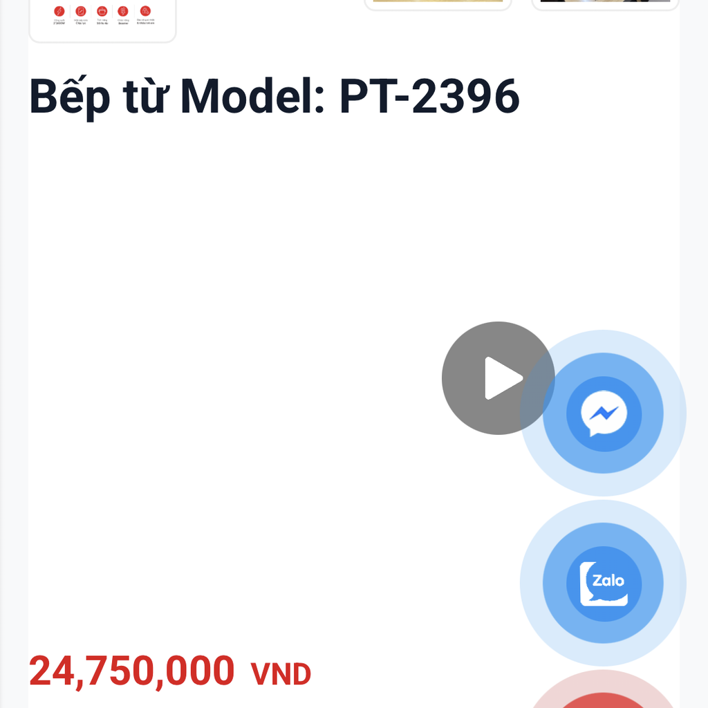 Bếp từ đôi Prato PT-2396 nhập Thái Lan - Ảnh 8