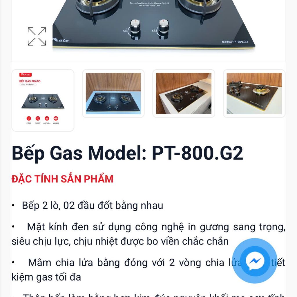 Bếp Gas cao cấp Prato Model: PT-800.G2 - Ảnh 7