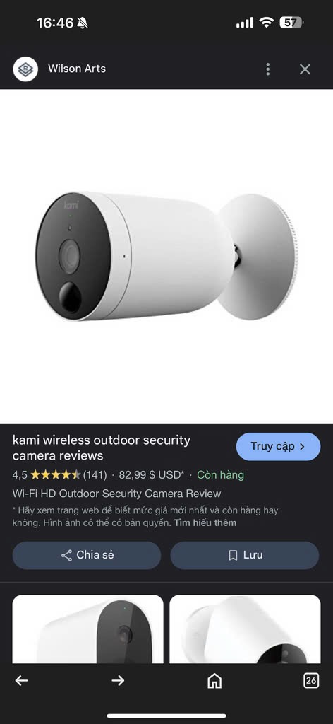 Camera Wifi Kami ( Xiaomi ) chạy App Yi Home - Cam sạc pin, không cần dây nguồn, bản quốc tế