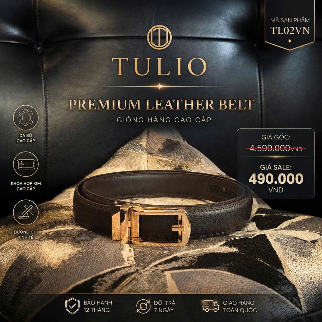Thắt lưng Tulio cao cấp TL02VN