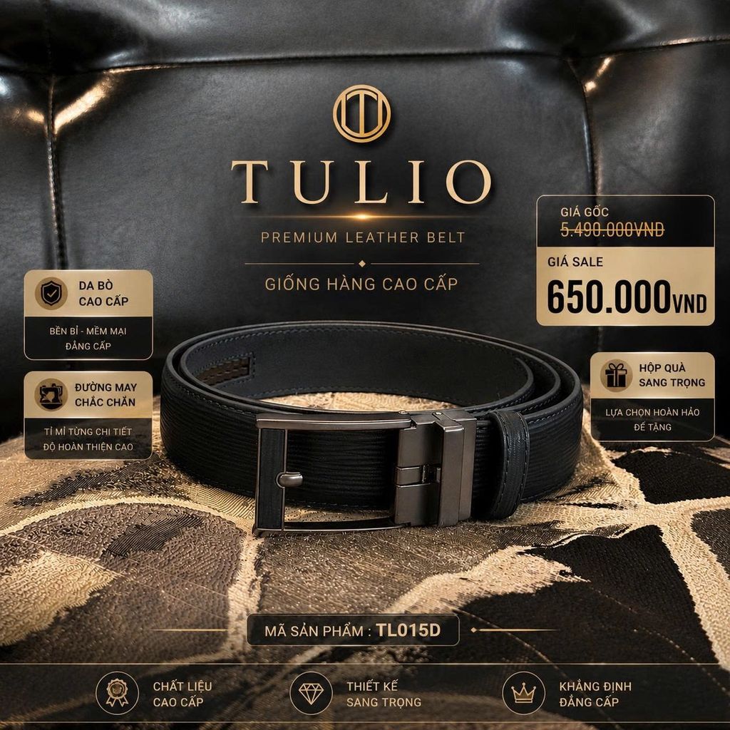 Thắt lưng Tulio cao cấp TL015D