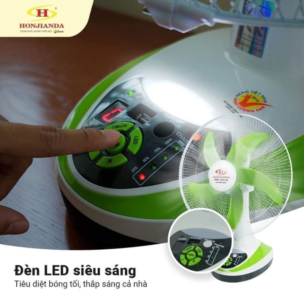 Quạt tích điện honjianda 316 - Ảnh 3