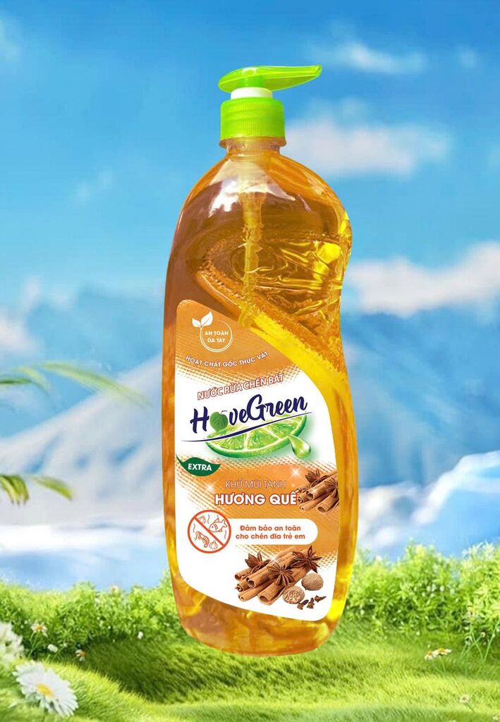 Nước rửa chén hovegreen 750g - Ảnh 3