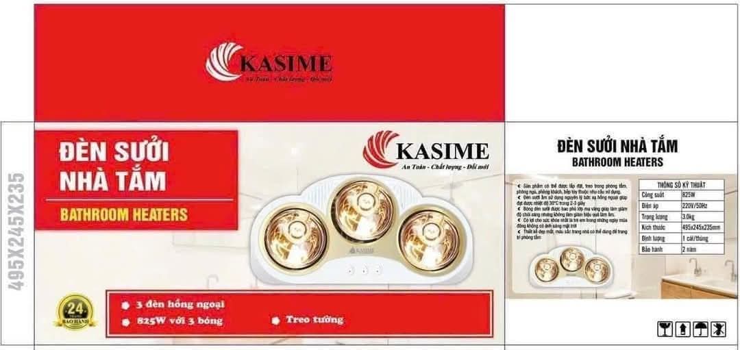 Đèn sưởi nhà tắm Kasime 3bóng - Ảnh 3