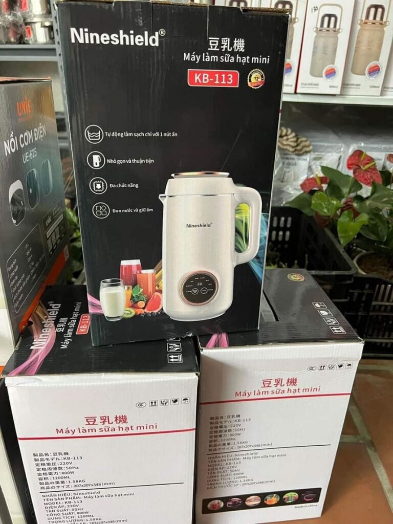 Máy làm sữa hạt nineshield kb 113 1200ml - Ảnh 6