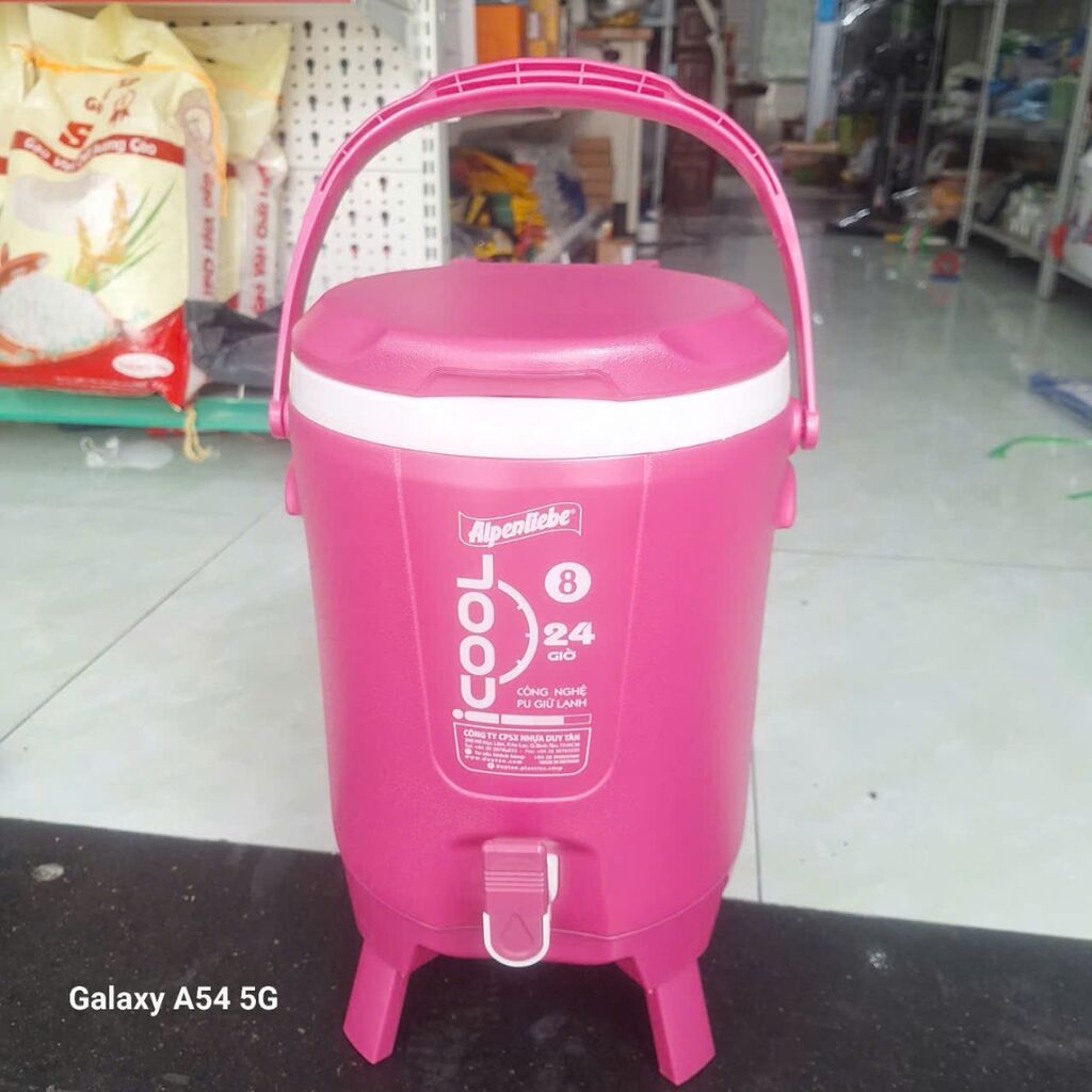 Bình đá matsu Duy tân 8lit có vòi có chân gấp