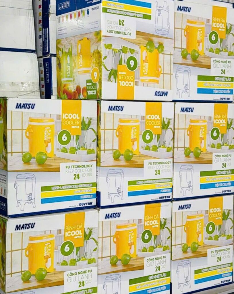 Bình đá matsu Duy tân 8lit có vòi có chân gấp - Ảnh 4