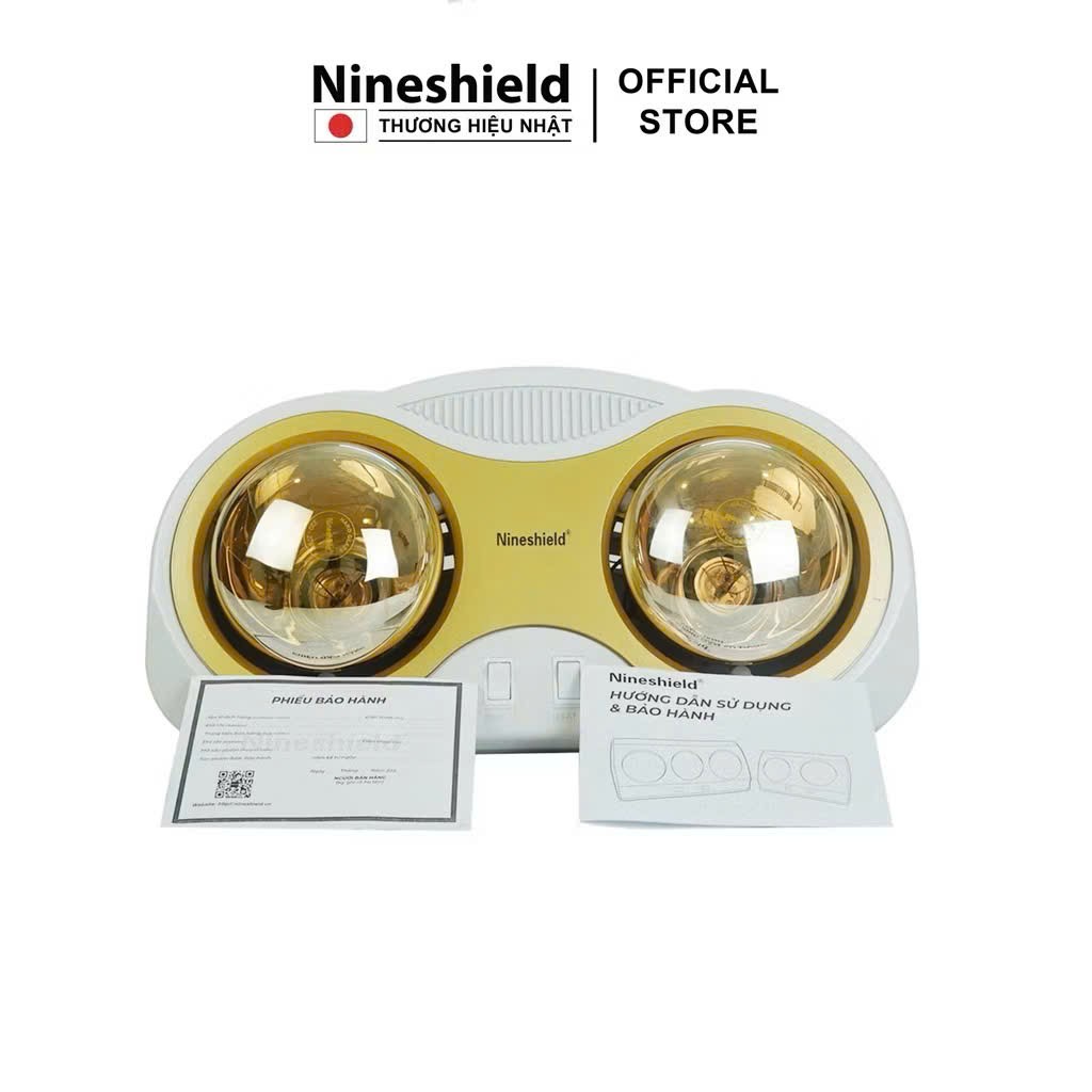Đèn sưởi nhà tắm 2 bóng Nineshield  NS 032B - Ảnh 5