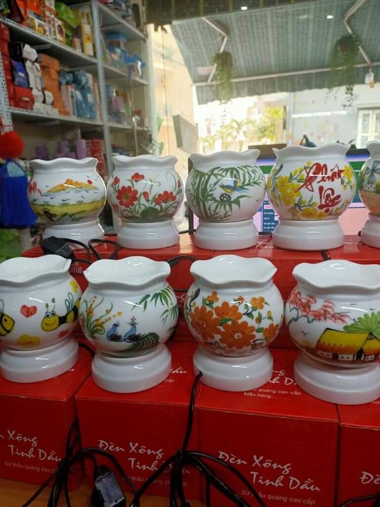 Combo Đèn xông tinh dầu bát tràng + tinh dầu - Ảnh 2