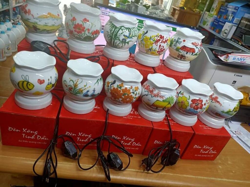 Combo Đèn xông tinh dầu bát tràng + tinh dầu - Ảnh 3