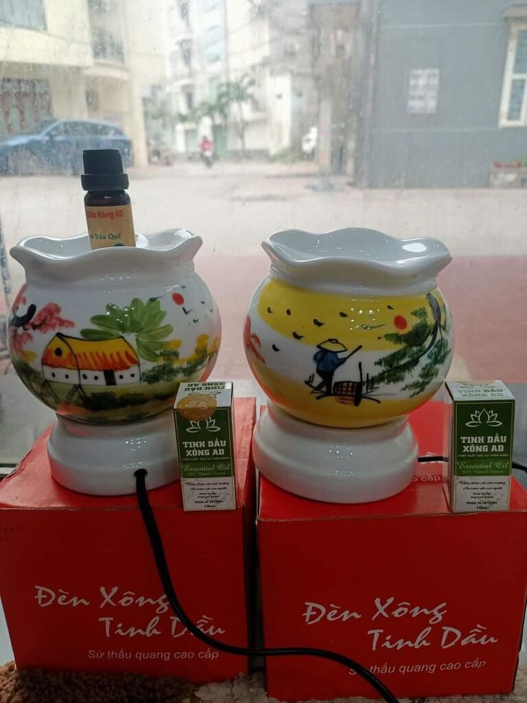 Combo Đèn xông tinh dầu bát tràng + tinh dầu - Ảnh 4
