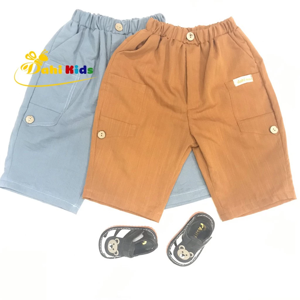 Quần Ngố Vải Đũi Trẻ Em Mát Nhẹ Thấm Hút Mồ Hôi