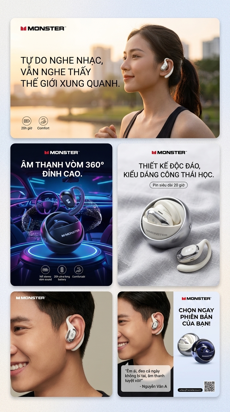 Tai nghe bluetooth Monster Maxstar MQO33