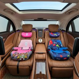 Ghế ngồi ô tô cho Bé từ 3 tuổi, có ISOFIX, gối kê đầu và tựa lưng điều chỉnh, ngăn cốc 2 bên