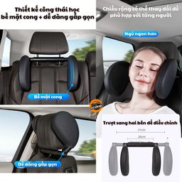 Gối tựa đầu ô tô xe hơi hai bên chống mỏi cổ HieuMinhCar,chất liệu cao su non…