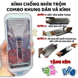 Kính Cường Lực iphone TỰ LẤY BỤI MKING KHỈ ,có khung tự dán ,bảo vệ màng loa ,…