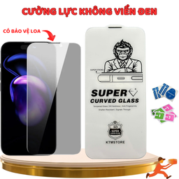 Kính cường lực iphone KHÔNG VIỀN ĐEN MKING xsmax pro 11 12 13 14 15 16 17 promax Air