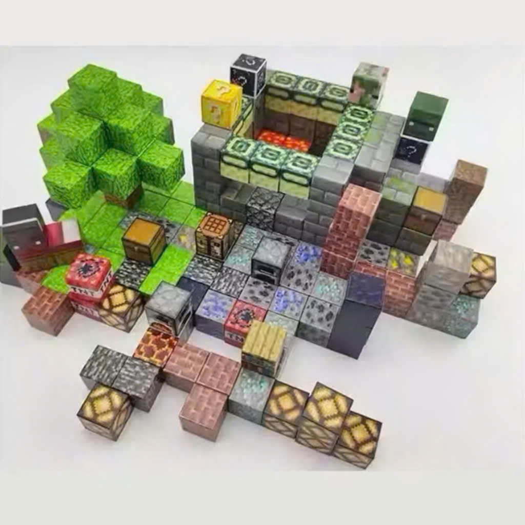 Khối nam châm xếp hình mynecraft cho bé
