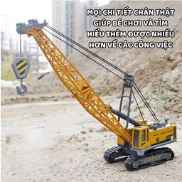 Bộ 10 xe công trường GLW Máy múc lu ủi, xe trộn bê tông, cần cầu, xe ben... ch…