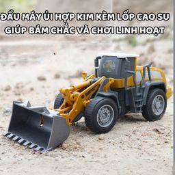 Bộ 10 xe công trường GLW Máy múc lu ủi, xe trộn bê tông, cần cầu, xe ben... ch…