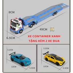 Xe ô tô đồ chơi GLW container kèm 2 xe múc cẩu hoặc 2 xe đua , có âm thanh và…