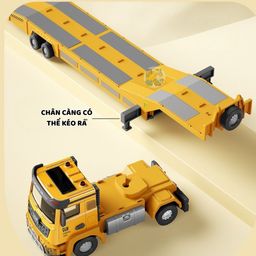 Xe ô tô đồ chơi GLW container kèm 2 xe múc cẩu hoặc 2 xe đua , có âm thanh và…
