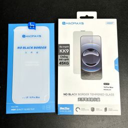 Kính cường lực iphone viền siêu cứng Haomaxs, chịu lực lên 45kg cho 11 12 13 1…