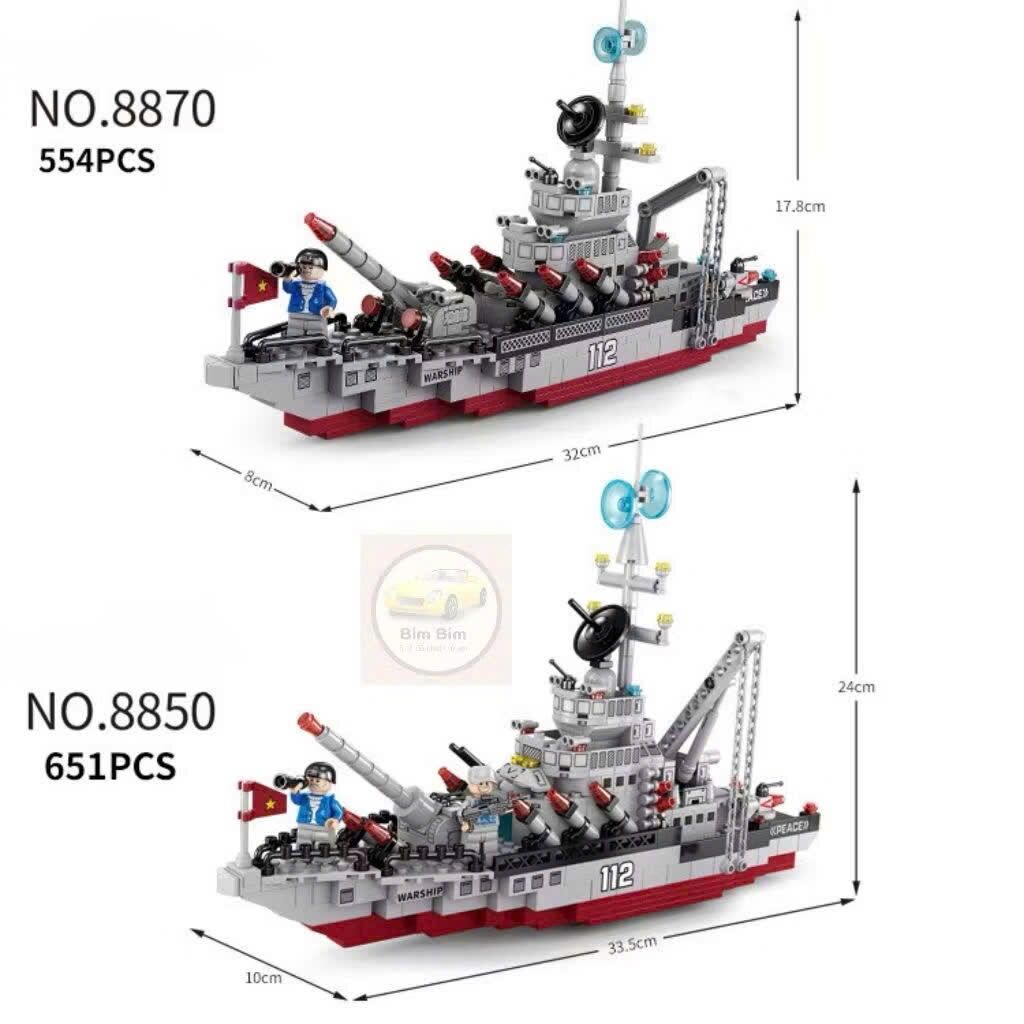 Lego tàu chiến hạm 32cm 554 chi tiết mã 8870 - Ảnh 3