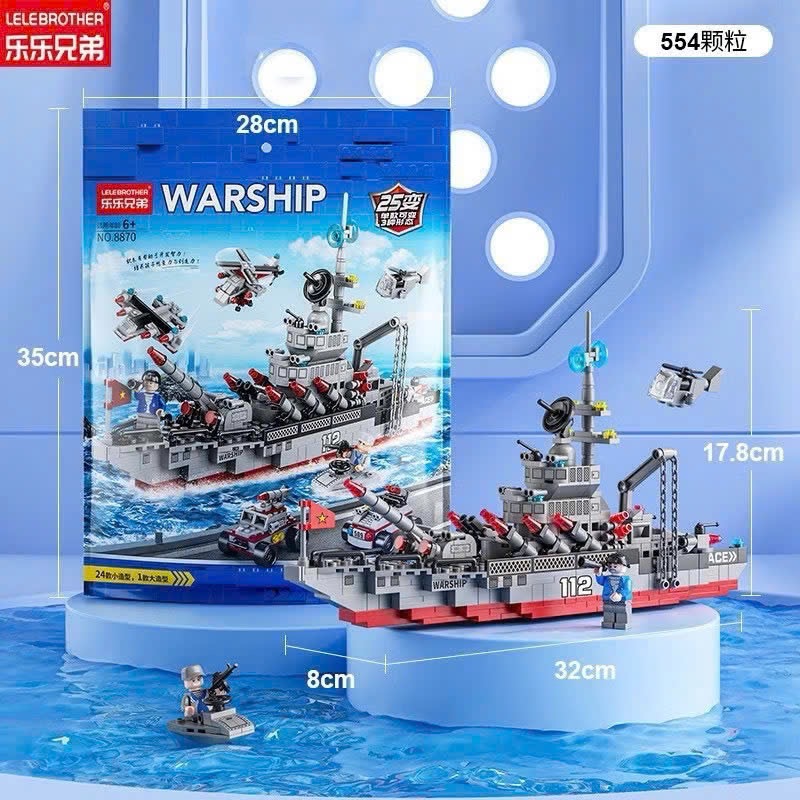 Lego tàu chiến hạm 32cm 554 chi tiết mã 8870 - Ảnh 2