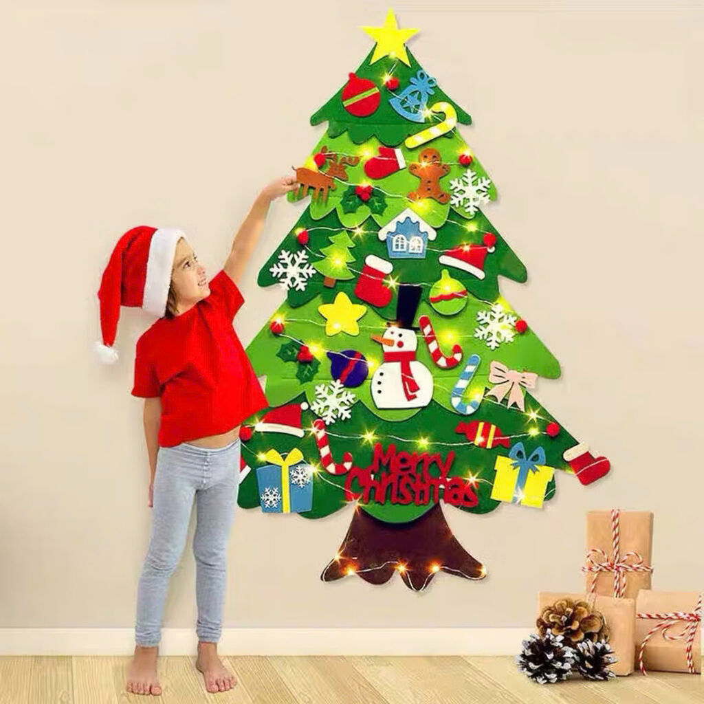 Cây thông noel dán 32 chi tiết+đèn led trang trí cửa hàng - Ảnh 5