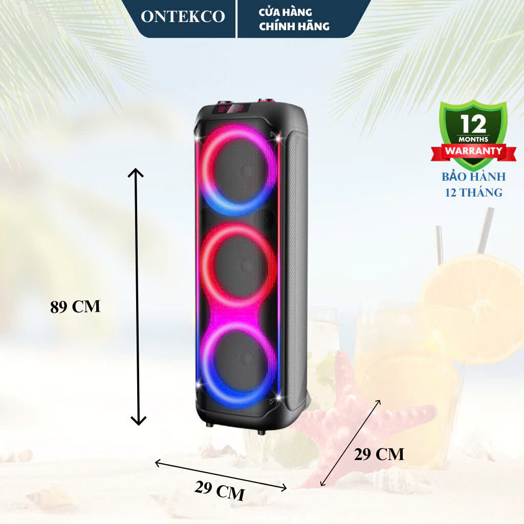 Loa bluetooth ONTEKCO Partybox 8212/8312 âm thanh chất lượng, đa dạng, chính hãng, bảo hành 12 tháng - Ảnh 9